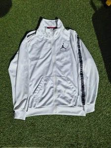 Nike Air Jordan Jumpman Tricot Jacket White Black Men's Size Large - Picture 1 of 5
