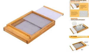 10 Frame Beehive Screened Bottom Board, Langstroth Bee Hive Base Dipped in - Picture 1 of 6