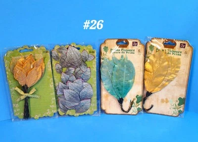 BNIP RETIRED RARE PRIMA BEAUTIFUL 60CT. LEAVES SCRAPBOOK EMBELLISHMENTS #26 - Image 1 of 4