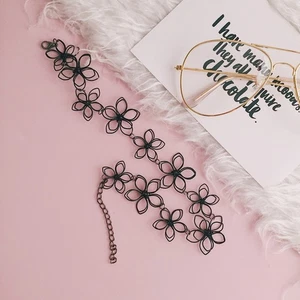 Layer Flower Choker Flower Collarbone Necklace Choker Bib Necklace - Picture 1 of 11
