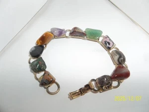 vintage 7" multi stone bracelet healing energy - Picture 1 of 6