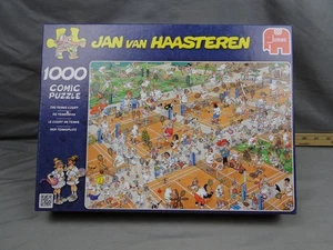 Jan van Haasteren The Tennis Court Comic Puzzle 1000 Piece Complete Jumbo - Picture 1 of 4