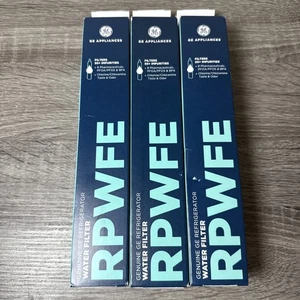 3x Genuine GE RPWFE refrigerator water filter in 3 Pack - WITH CHIP - Picture 1 of 3