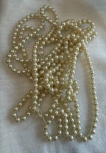 Vtg Simulated Strung Pearls 8mm Approximately 9 Feet Long - Picture 1 of 1