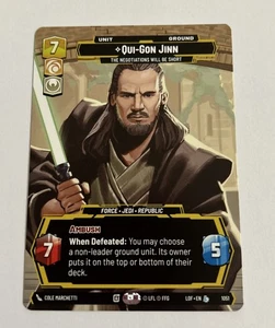 Star Wars Unlimited - LOF - QUI-GON JINN (Prestige) Non-Foil, #1051, Near Mint - Bild 1 von 3