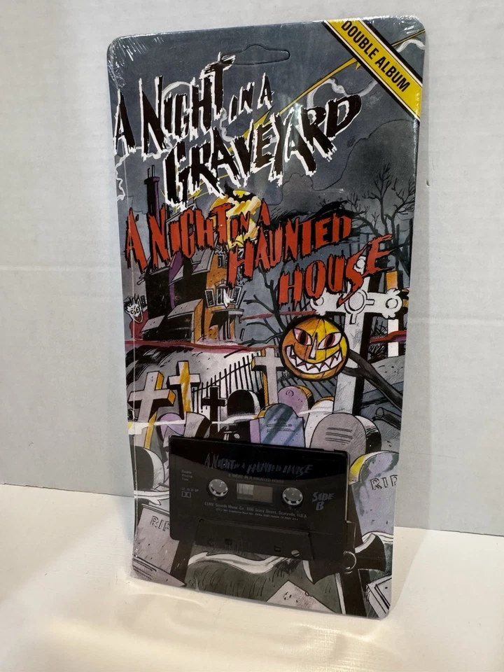 1987 Haunted House Haunted Graveyard Audio Cassette Tape EERIE Music Co Sealed - Image 1 of 4