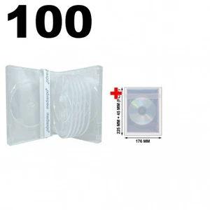 100 estuches transparentes para DVD de 12 discos y 100 bolsas OPP - Imagen 1 de 6