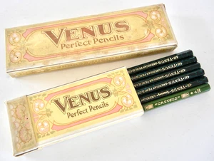 Vintage NEW Unsharpened VENUS PERFECT PENCILS # 4H in Original Box NY American - Picture 1 of 16