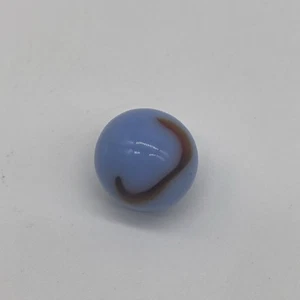 Alley Agate Robins Egg Blue Oxblood Swirl 5/8" Glass Marble - Picture 1 of 4