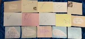 ๐ Autograph Album Page Lot Of Fifteen (15) Pages Some With Two Autos See Pics๐ - Picture 1 of 4