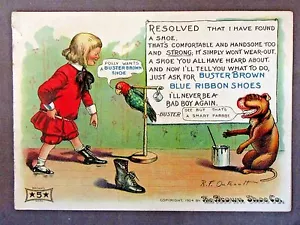 rare first 1904 BUSTER BROWN'S Blue Book of Jokes and Jingles Brown Shoe Co. - Picture 1 of 7