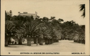 Mexico RPPC Chapultepec Entrada al Bosque Real Photo Postcard - Picture 1 of 5