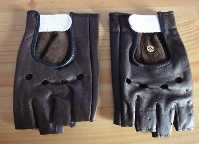 Kurzfingerhandschuhe - Echt Leder - braun - Bild 1 von 2