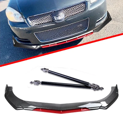 For Chevrolet Impala 2020-2000 Front Bumper Lip Splitter Spoiler carbon fiber Foto 1 de 4