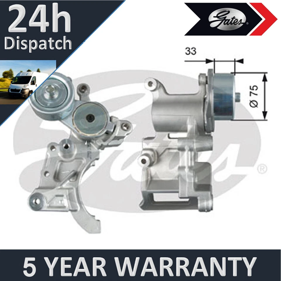 Gates Tensioner Pulley Fits Toyota Land Cruiser Prado 3.0 D 3.0 TDi 1662030010 - Image 1 of 1