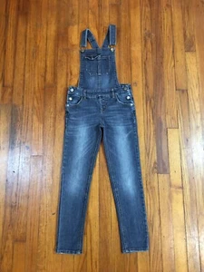 CHEROKEE Youth Girls TAG Medium Actual Size 24 x 24 Blue Jean Denim Overalls - Picture 1 of 10