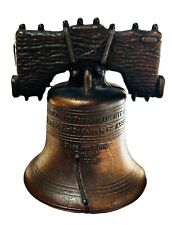 Vintage 1968 Metal Liberty Bell Replica Copper / Brass Souvenir 2.5 inches Tall