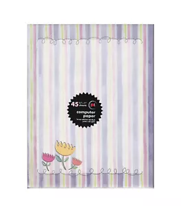 Papel de papelería para computadora Jot 45 hojas 8,5" x 11" rayas púrpuras - Imagen 1 de 1