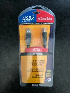 USB2 Hi-Speed Cable, Gray, 10ft/3m - Picture 1 of 4