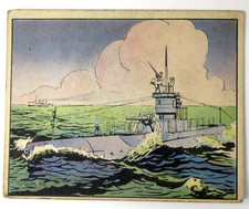 1941 R157 Uncle Sam #59 SUBMARINE BATTLE DRILL blue sky Gum Inc. trading card