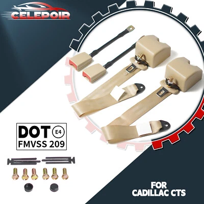 3 Point Safety Adjustable Seat Belt Straps Car Vehicle Belt for Cadillac CTS - Image 1 of 4