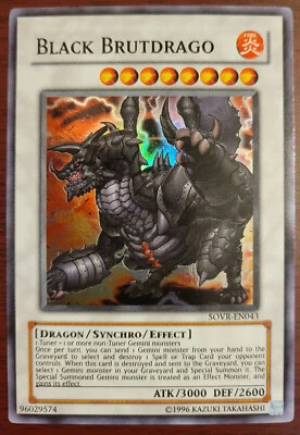 YuGiOh Black Brutdrago SOVR-EN043 Super Rare Unlimited Edition - Image 1 of 2
