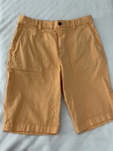 Brooks Brothers Chino Shorts Boys Size 18 Orange Cotton Fleece - Picture 1 of 5