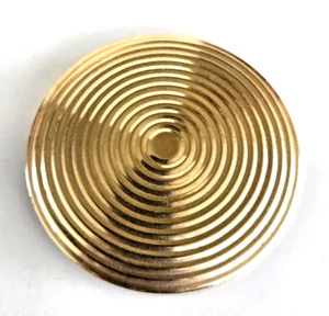 Vintage Spirale konzentrisch Kreis Muster goldfarben rund Schal Clip 1-3/4" - Bild 1 von 4