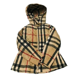 Burberry Nova Check Hooded Coat Jacket 4 5 - Picture 1 of 10