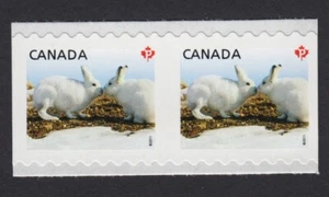 Canadá 2011 #2426iv *IMPERFORADO SIN CORTAR VERTICALMENTE * Par-Liebre Ártica, Conejo MNH - Imagen 1 de 1