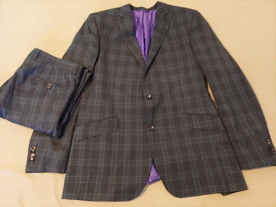 Mens Ted Baker Wool Suit 42L Gray - Image 1 of 4