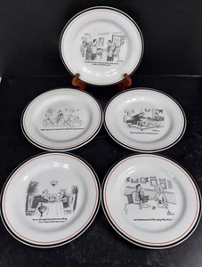 Lot (5) Restoration Hardware New Yorker Collection 8” Plates Wine & Cheese Set - Picture 1 of 6
