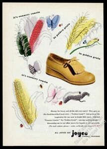 1946 Roger Duvoisin ladybug caterpillar butterfly bug art Joyce Shoes print ad