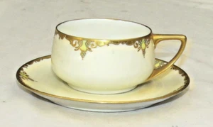 Rosenthal Donatello Gold-trimmed Porcelain Cup & Saucer - signed E A Tubbs - Picture 1 of 6