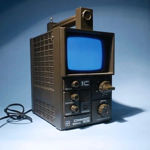 Retro National Panasonic-Black White UHF TV- Commando TR 505 * Fully Working - Picture 1 of 9