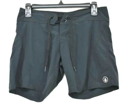Volcom Mens Blue Stretch Non Elastic Fixed Waist Back Pocket Swim Trunks 26 - Image 1 of 4