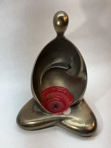 Brass Yoga Zen figurine Candle Holder - Picture 1 of 9