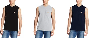 Carhartt Men's Workwear Pocket Sleeveless Midweight T-Shirt - Picture 1 of 8
