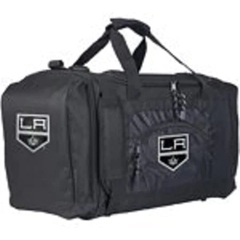 Officially Licensed NHL Los Angeles Kings "Roadblock" Duffel Bag, 28", Black Cover