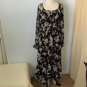 Isabel Maternity Floral Long Sleeve Maternity Dress, Size Large - Picture 1 of 12