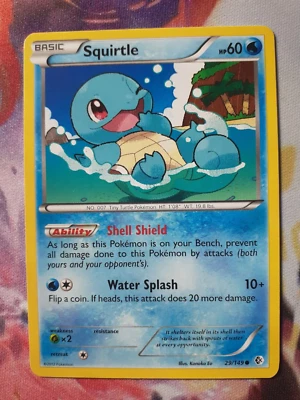 Squirtle 29/149 2012 B&W Boundaries Crossed Pokemon Card Common - LP-MP - Image 1 of 3