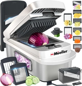 Mueller Pro-Serie 10 in 1, 8 Klingen Edelstahl Multi Gemüsehacker und - Bild 1 von 11
