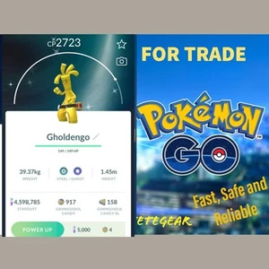  Pokemon Shiny Gholdengo For Trade✔️ 1 Million Stardust  - Picture 1 of 3