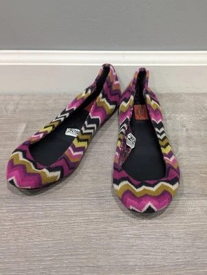 Missoni for Target Multicolor Zig Zag Tejido Punta Redonda Ballet Pisos Mujer Talla 6.5 Foto 1 de 4
