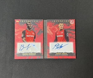 Folleto de inicio de la Bundesliga Topps 2024-25 1/5 Auto Schick/Boniface Leverkusen - Imagen 1 de 6