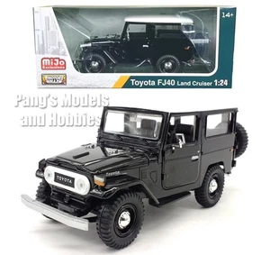 Toyota FJ40 Land Cruiser 1/24 Scale Diecast Metal Car Model - BLACK  w/ BOX - Picture 1 of 13