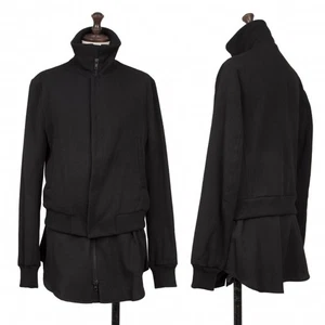 Y's Wool Blended Layered Switching Blouson Size 2(K-137293) - Picture 1 of 12