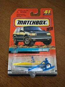 Matchbox Ocean SKI BOAT WHITE/YELLOW #41 - Picture 1 of 2