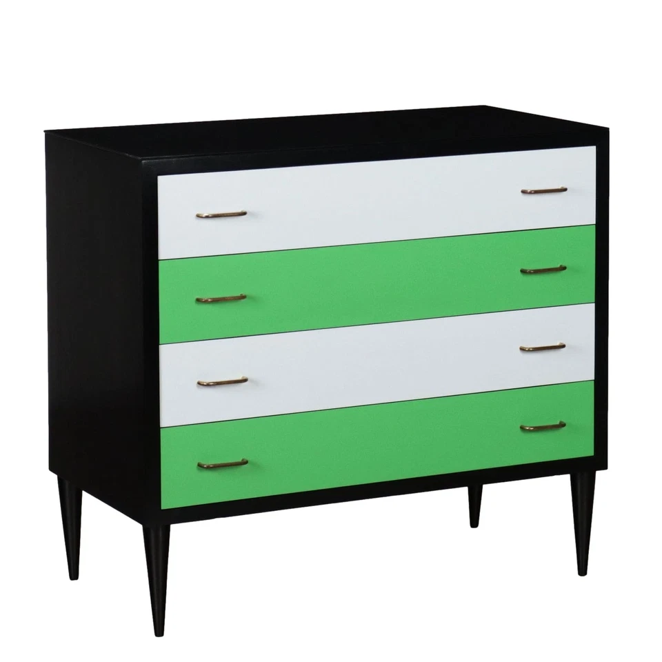 Cajonera vintage chapa de haya mármol Italia años 50 Foto 1 de 4