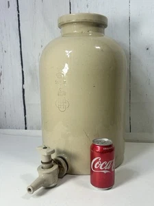 RARE HUGE ANTIQUE DOULTON LAMBETH CREAM GLAZED STONEWARE WATER FILTER/DISPENSER - Picture 1 of 23